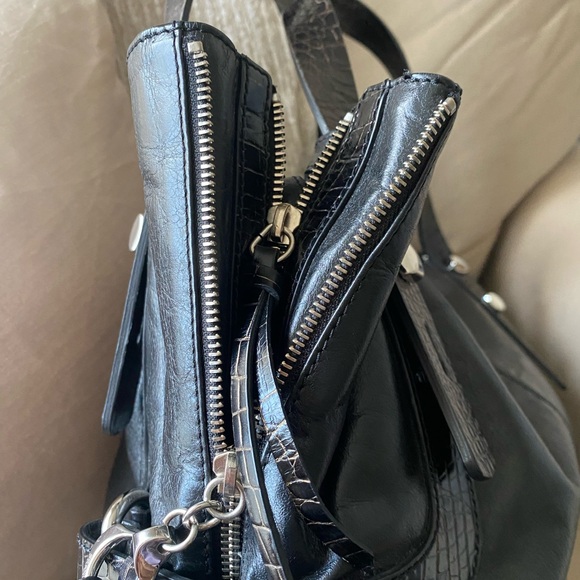 Francesco Biasia Croco Trim Leather Bag Never Used - Picture 3 of 9